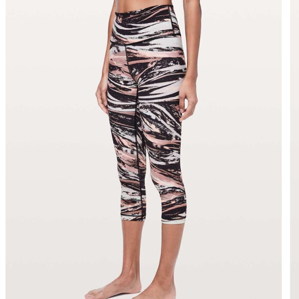 Lululemon Wunder Under Crop High Rise Colour Splash Mult size 4 W6AW6S